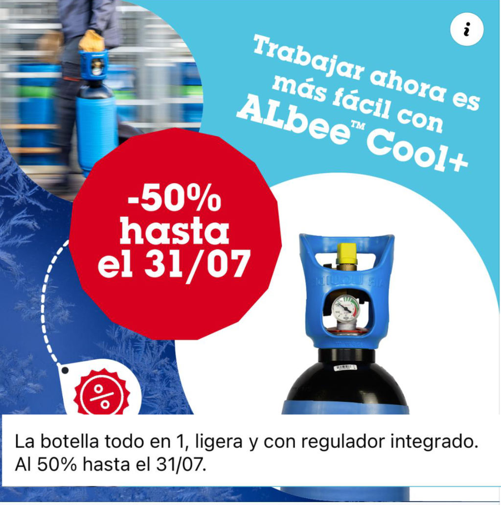 Campaña de promoción de botellas de Oxigeno